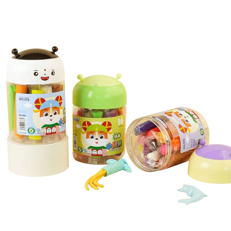 Plasticine Clay - 16 Colors Reusable Modeling Clay for Kids, 100g Non-Drying