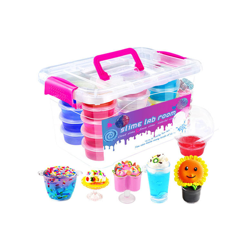Colored Silk Mud - Non-Toxic Slime Kit with 24 Colors for Kids, DIY Sensory Play