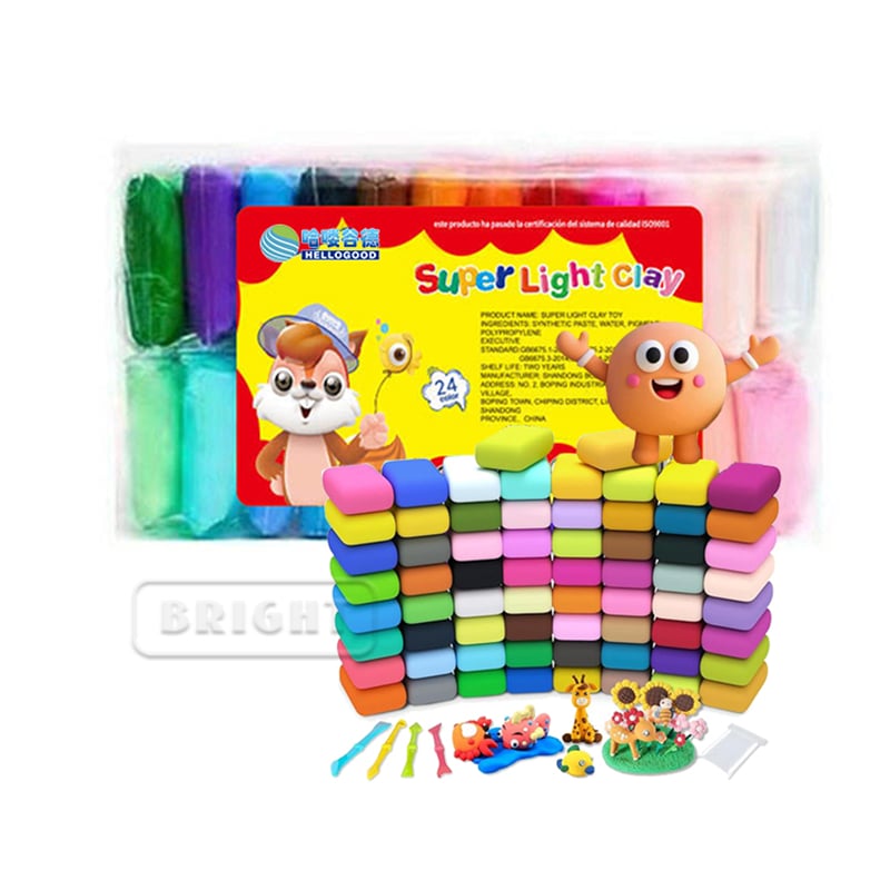24 Colors Ultra-Light Clay  - Non-Toxic Modeling Clay for Kids Art Crafts