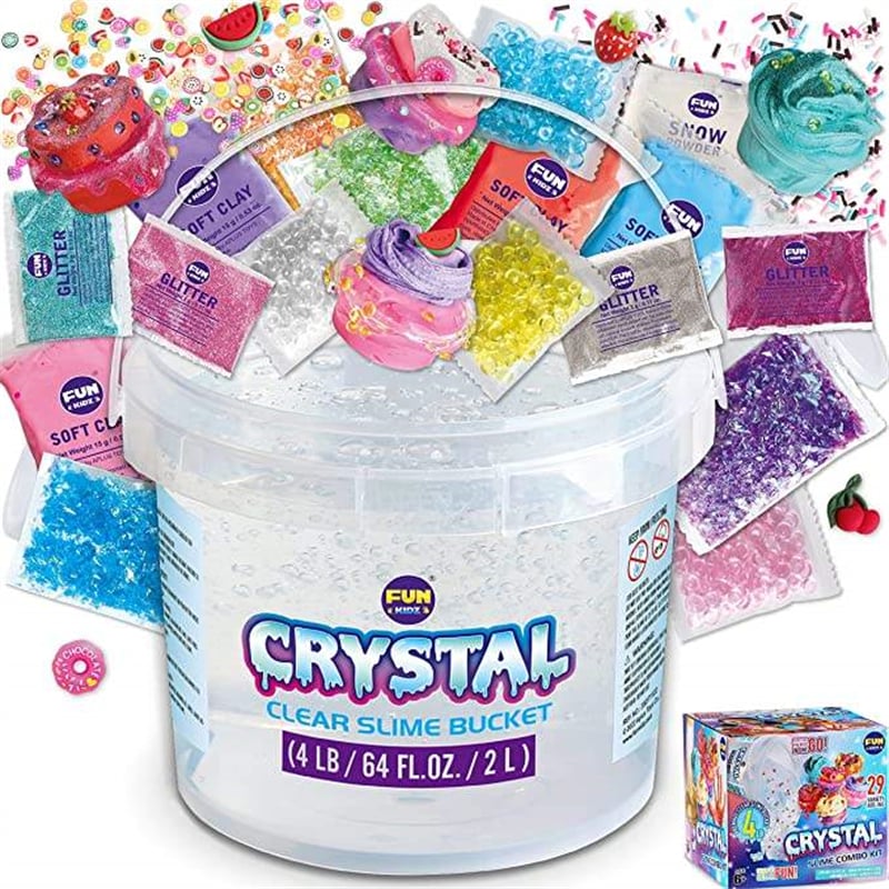 Colored Silk Mud - Non-Toxic Slime Kit with 24 Colors for Kids, DIY Sensory Play
