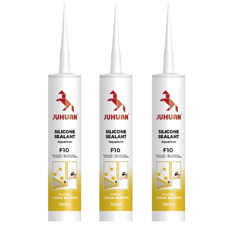 Juhuan F10 Acetoxy Aquarium Silicone Sealant for Glass Acrylic Bonding Non Toxic Safe for Saltwater Freshwater Tanks