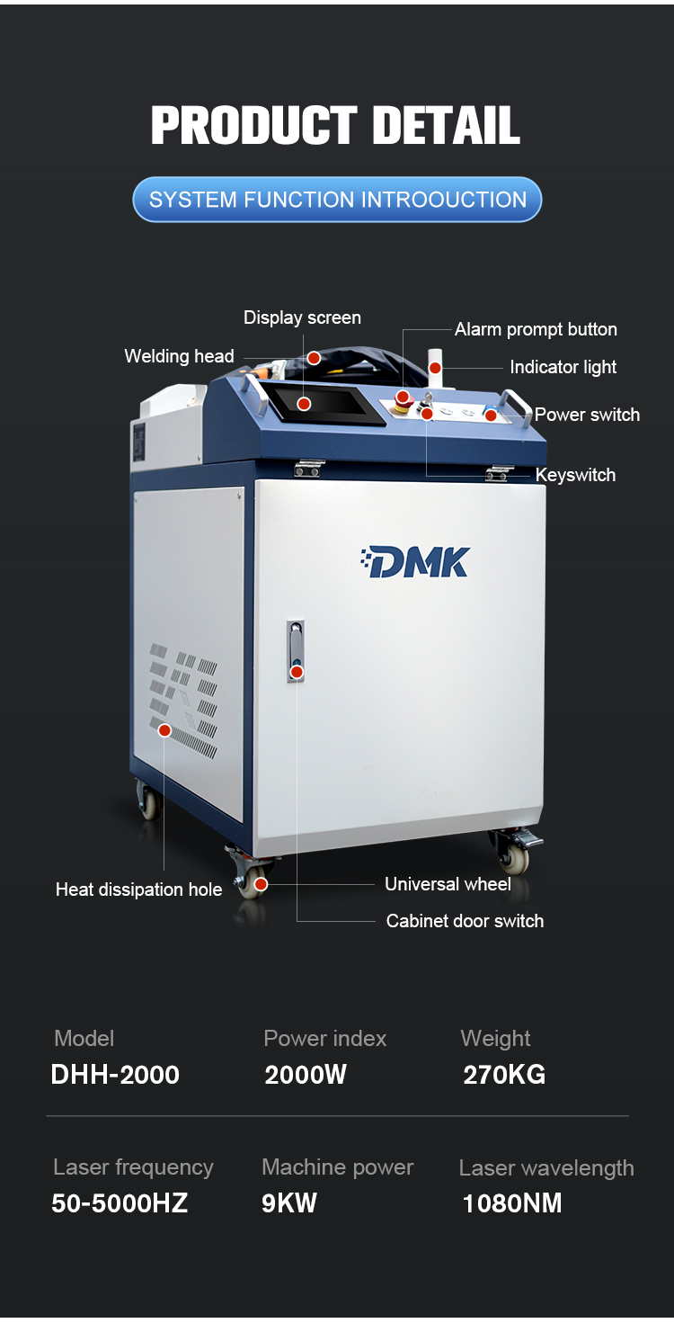 DMK 2000W Handheld Fiber Laser Welding Machine manufacture