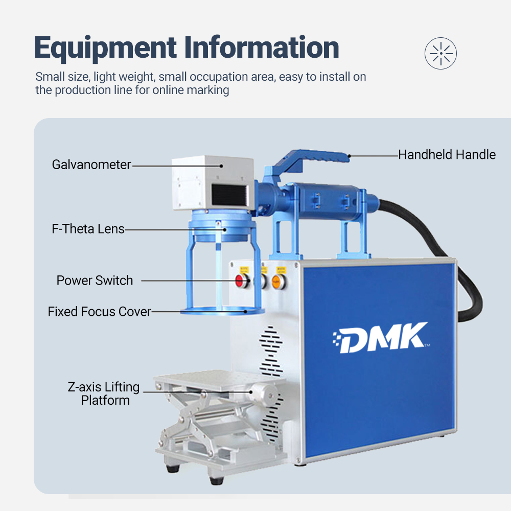 جهاز وسم بالليزر الليفي المحمول DMK HFLM-20 واط/30 واط/50 واط