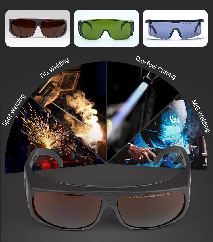 SGUBG-B-OD6 Brown UV & Green Laser Safety Glasses (Industrial Welding Special) details