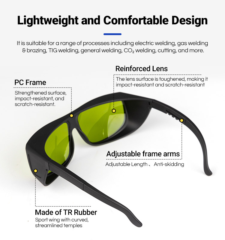 SGUBG-B-OD6 Brown UV & Green Laser Safety Glasses (Industrial Welding Special) factory