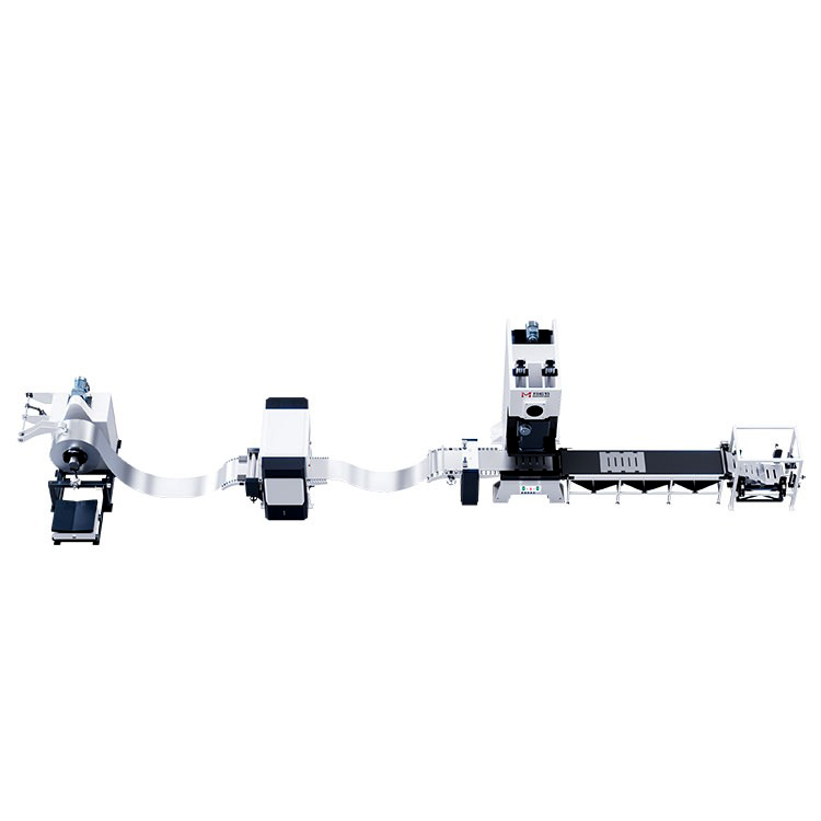 Automatic Uncoiling Leveling Stamping Line for Metal Sheets supplier
