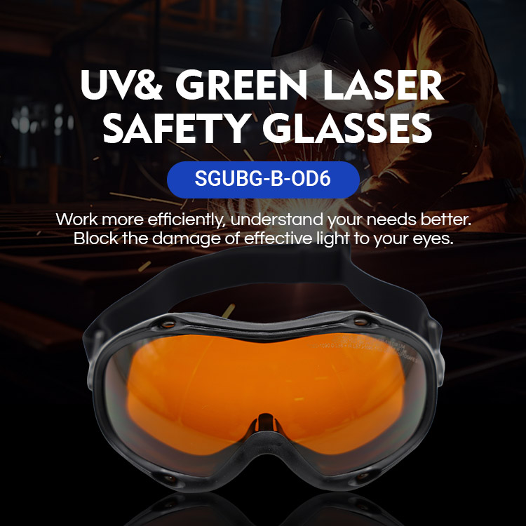 SGUBG-B-OD6 Brown UV & Green Laser Safety Glasses (Industrial Welding Special) details
