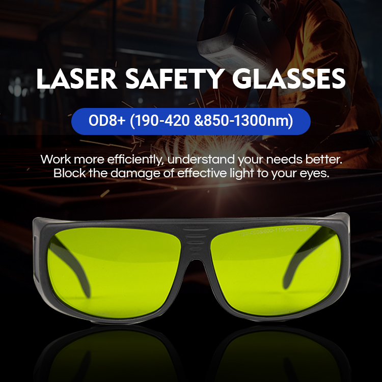 OD8+ Laser Safety Glasses (190-450&850-1300nm) Industrial Welding Protective Goggles supplier