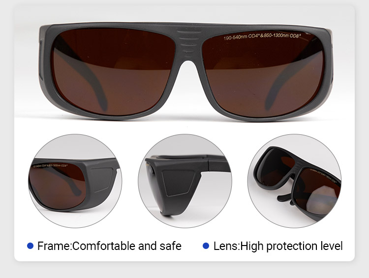 SGUBG-B-OD6 Brown UV & Green Laser Safety Glasses (Industrial Welding Special) details