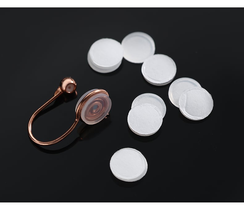 Transparent silicone ear clip cushion pads product showcase.jpg