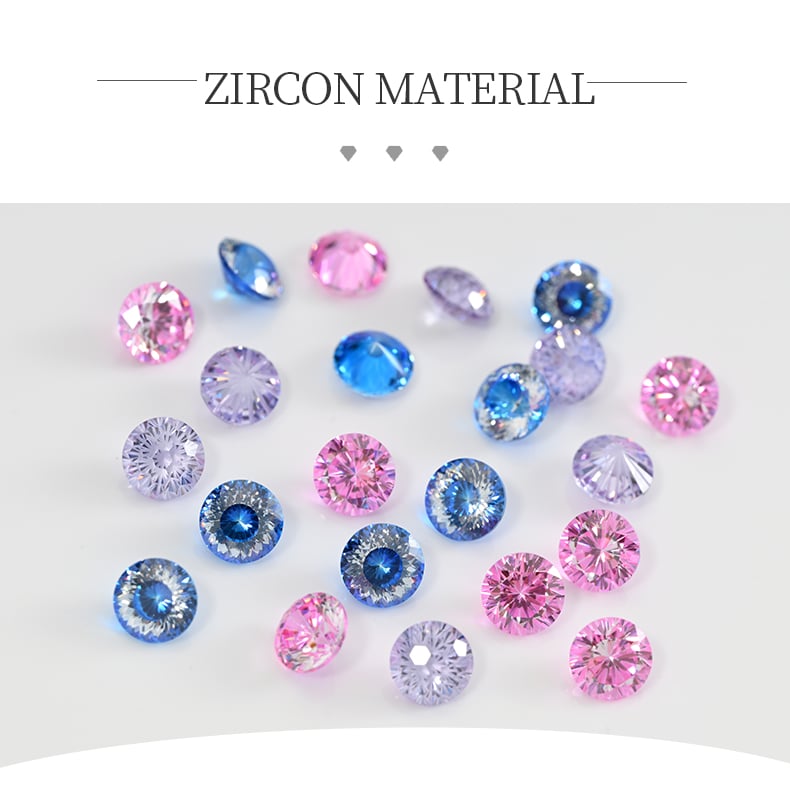High clarity cubic zirconia loose stones in pink blue and purple.jpg