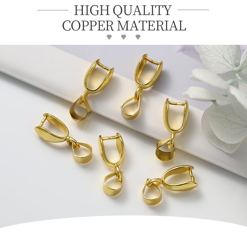 Copper pinch bails four tone options gold light gold steel rose gold4.jpg