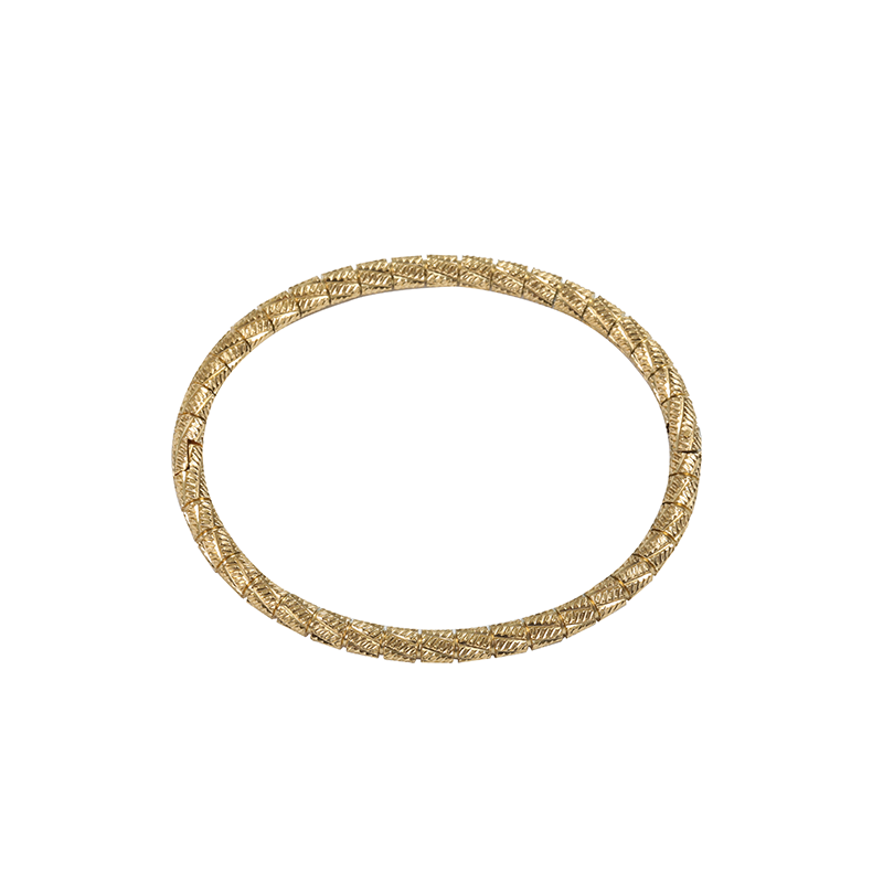 Stainless Steel Bangle Bracelet – 5 Waterdrop Bamboo Styles, Gold Rose Gold & Steel