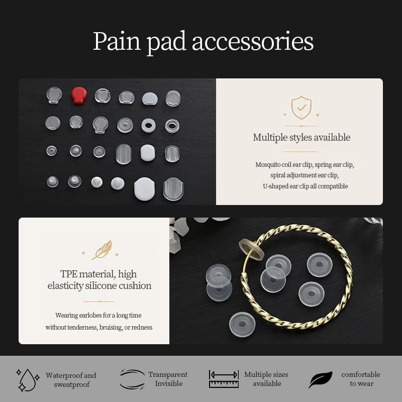Silicone Ear Clip Pain Pads – 10+ Styles for Clip-On Earrings
