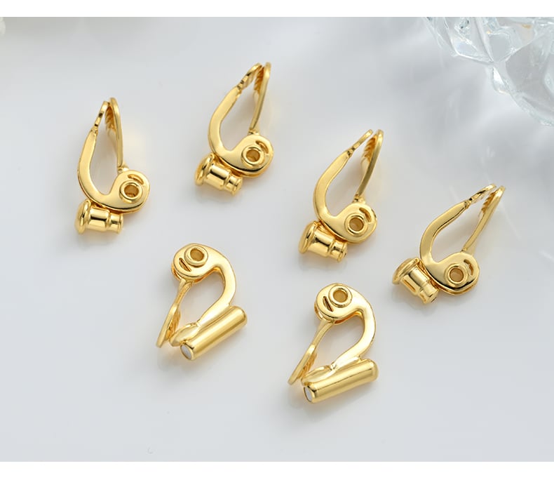 Copper waterdrop earring clip product showcase.jpg