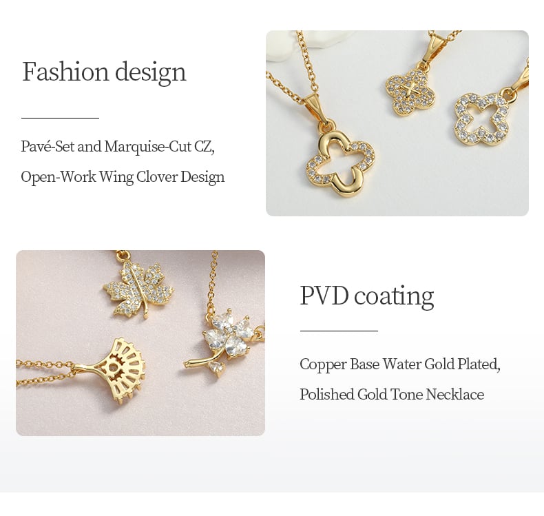 Polished gold plated CZ pendant necklace, craftsmanship detail.jpg