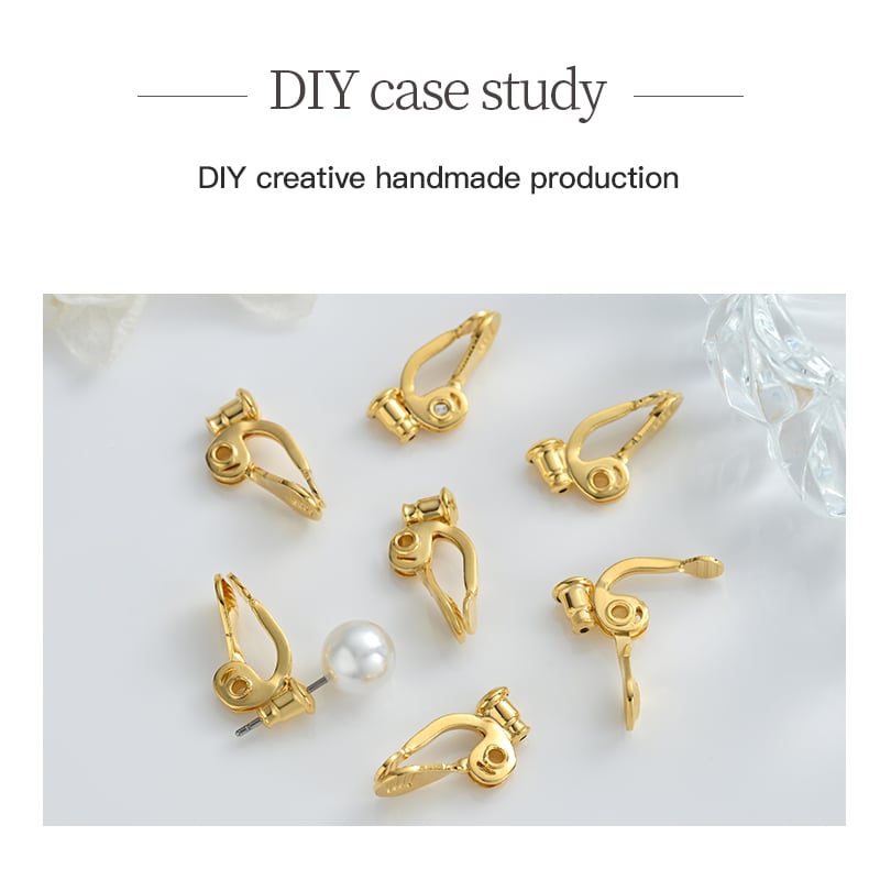 Copper Waterdrop Earring Clip – Hinged Converter for Non-Pierced Ears