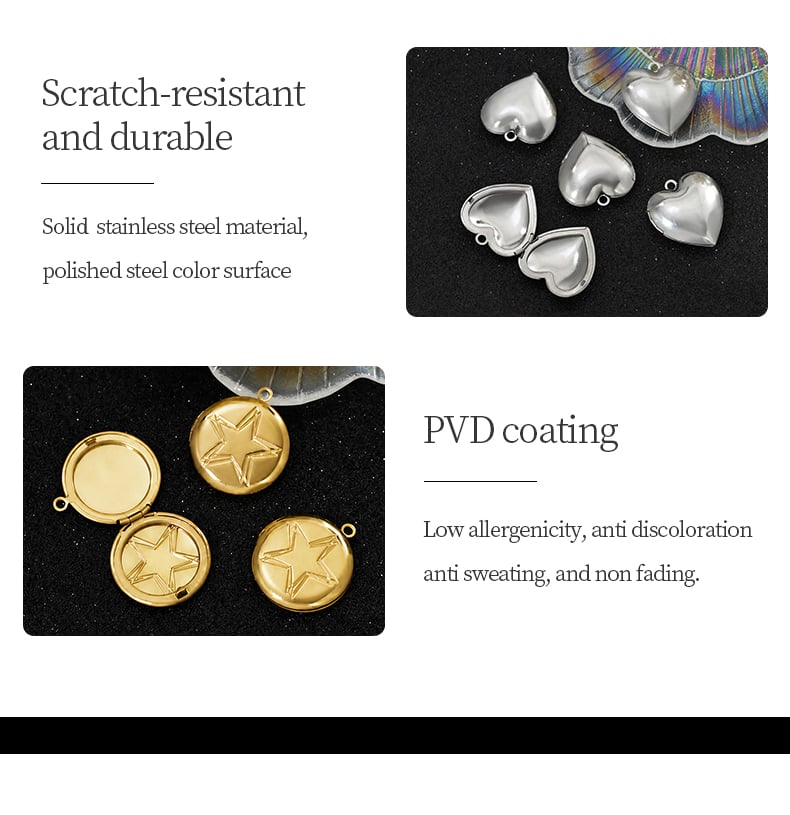 Polished stainless steel locket pendant PVD coating finish.jpg