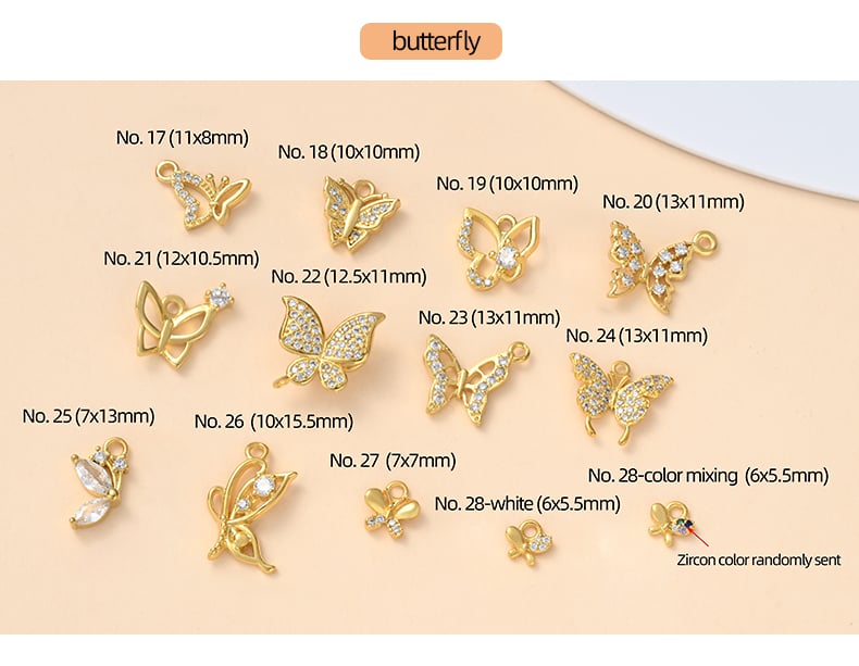 Gold plated CZ pendant charm heart designs collection4.jpg