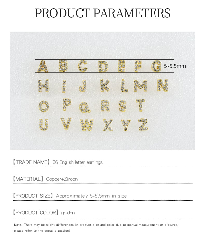 Letter stud earrings size and specification reference.jpg