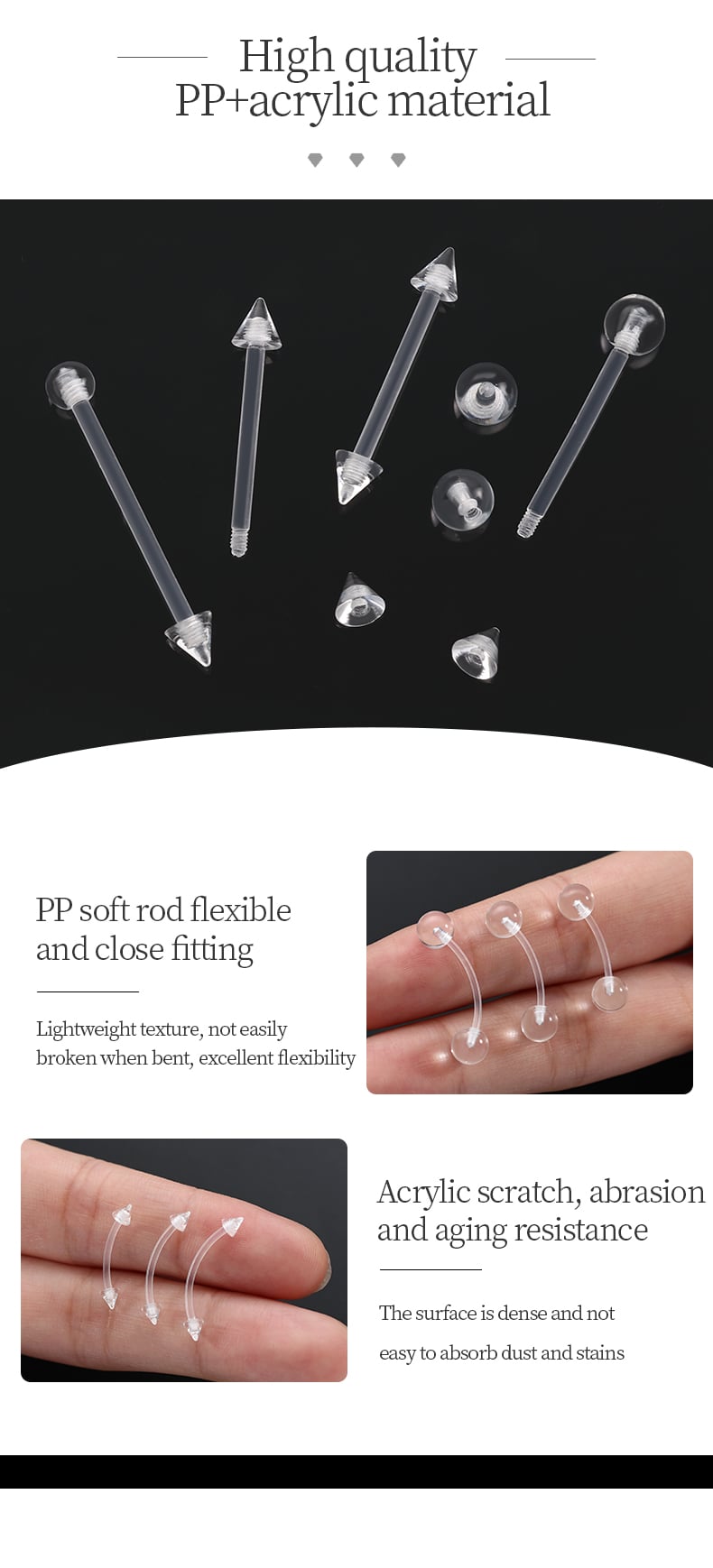 PP acrylic piercing retainer flexible and durable material1.jpg