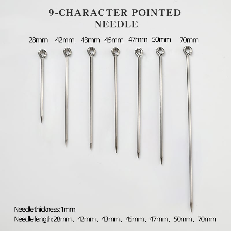 Stainless Steel Eye Pins – 0.8mm & 1mm, 30+ Lengths