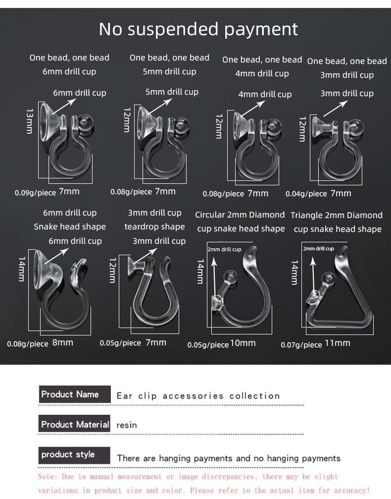 Clip-on earring findings size chart 9 styles.jpg