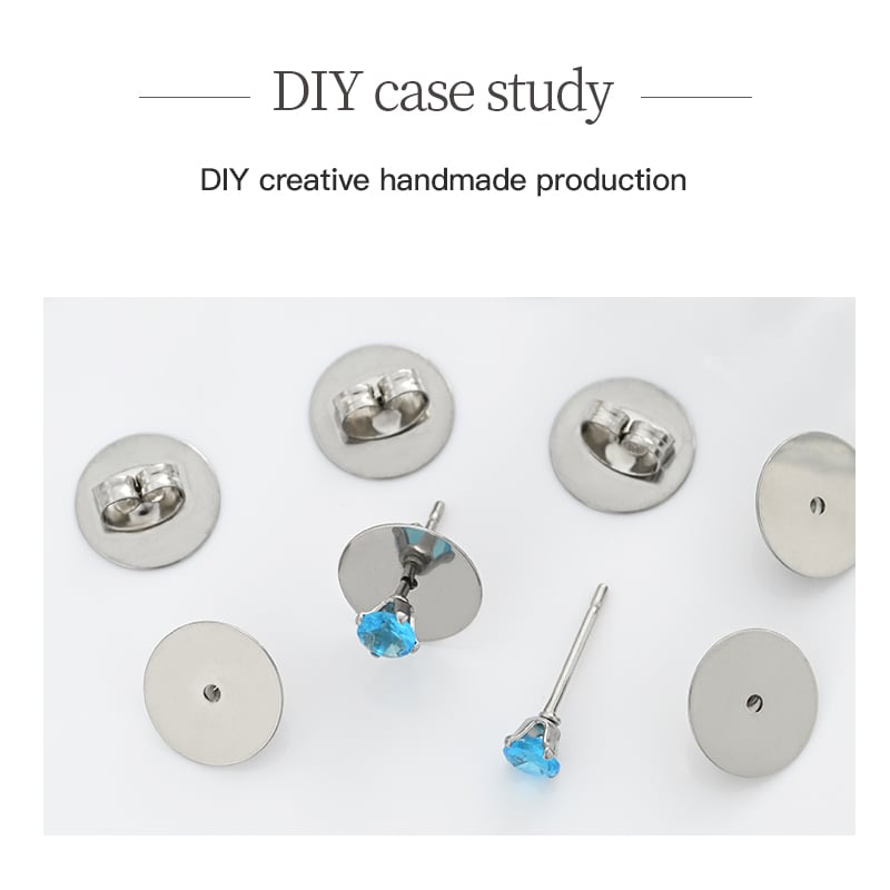 Stainless Steel Butterfly Earring Backs – 10mm Flat Disc Base