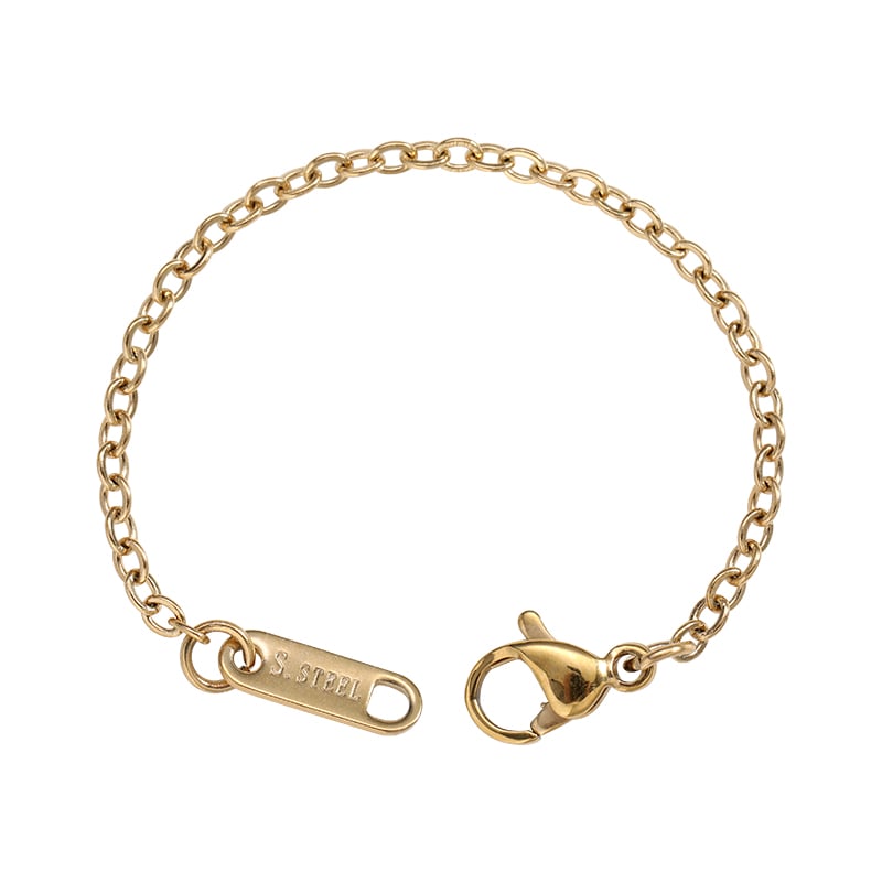 Gold Tone Stainless Steel Extension Chain – 100mm with Lobster Clasp
