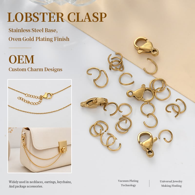 Stainless Steel Lobster Clasp – IP Gold Plated, 9mm & 10mm