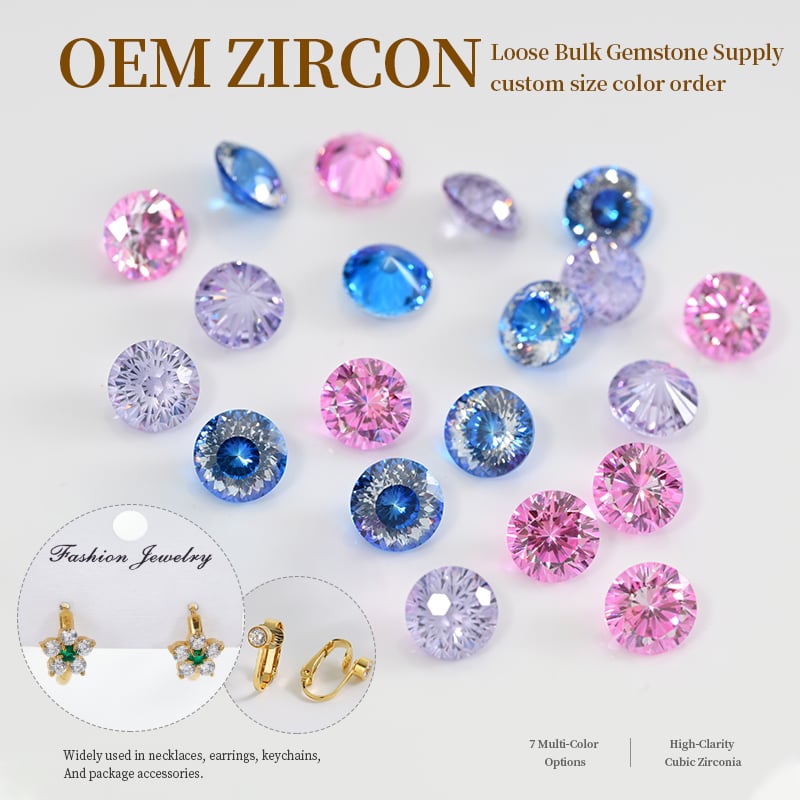 Loose CZ Stones – Hearts & Arrows Cut, 3mm to 7mm, Multi Color