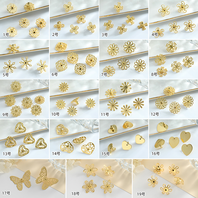 Decorative earring back flower style gold spec.jpg