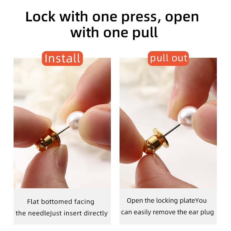 Copper Bullet Earring Backs – Anti-Drop Disc Design, 6mm & 8mm