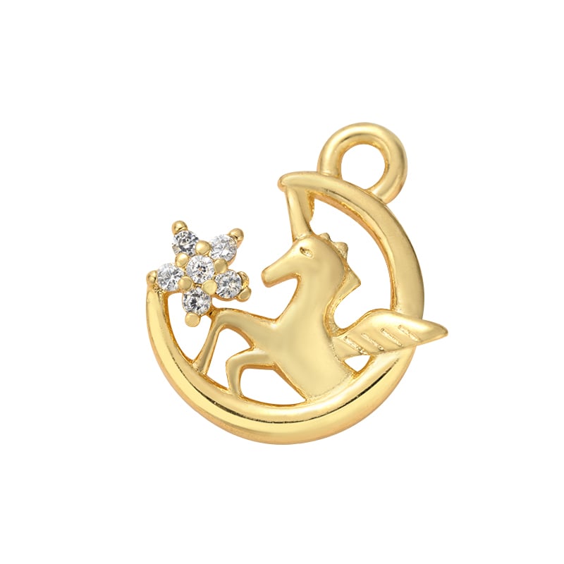 Gold Plated CZ Pendant Charms – 30+ Designs for DIY Jewelry Making