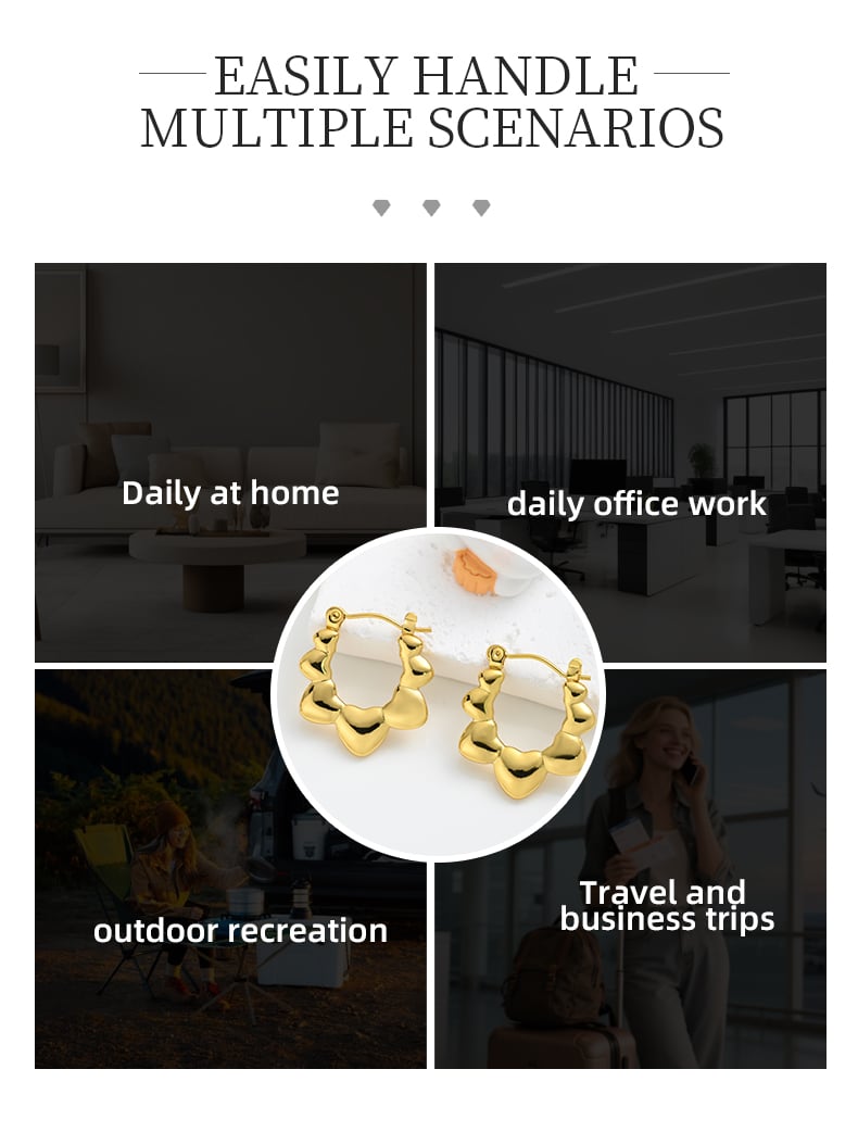 ●Twisted hoop earrings styled for office and daily wear.jpg