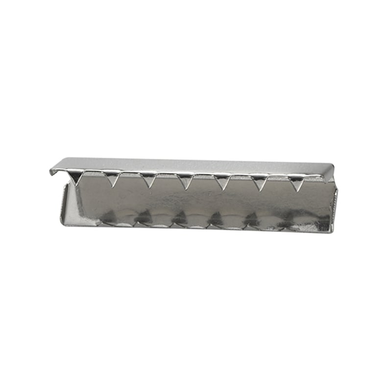 Stainless Steel Ribbon End Clips – 38mm, Teeth Grip Design