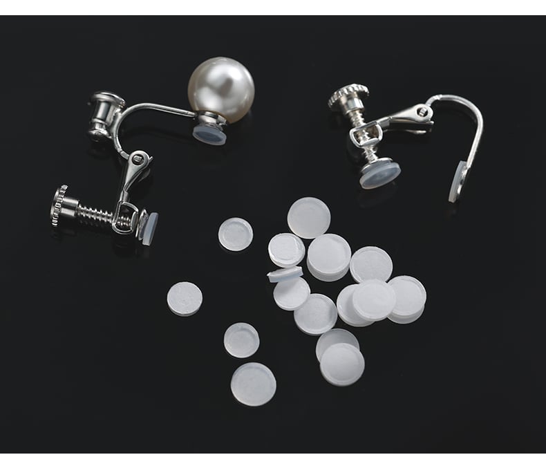Transparent silicone ear clip cushion pads product showcase.jpg