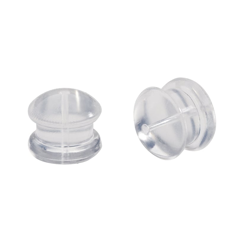Silicone Earring Backs Collection – 4 Styles, Transparent Liquid Silicone