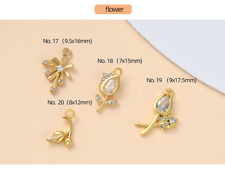 Gold plated CZ pendant charm heart designs collection6.jpg