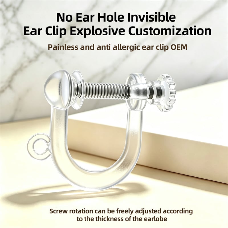 Custom Painless Hypoallergenic Clip-On Earrings | OEM for Trendy No-Piercing Fashion Jewelry