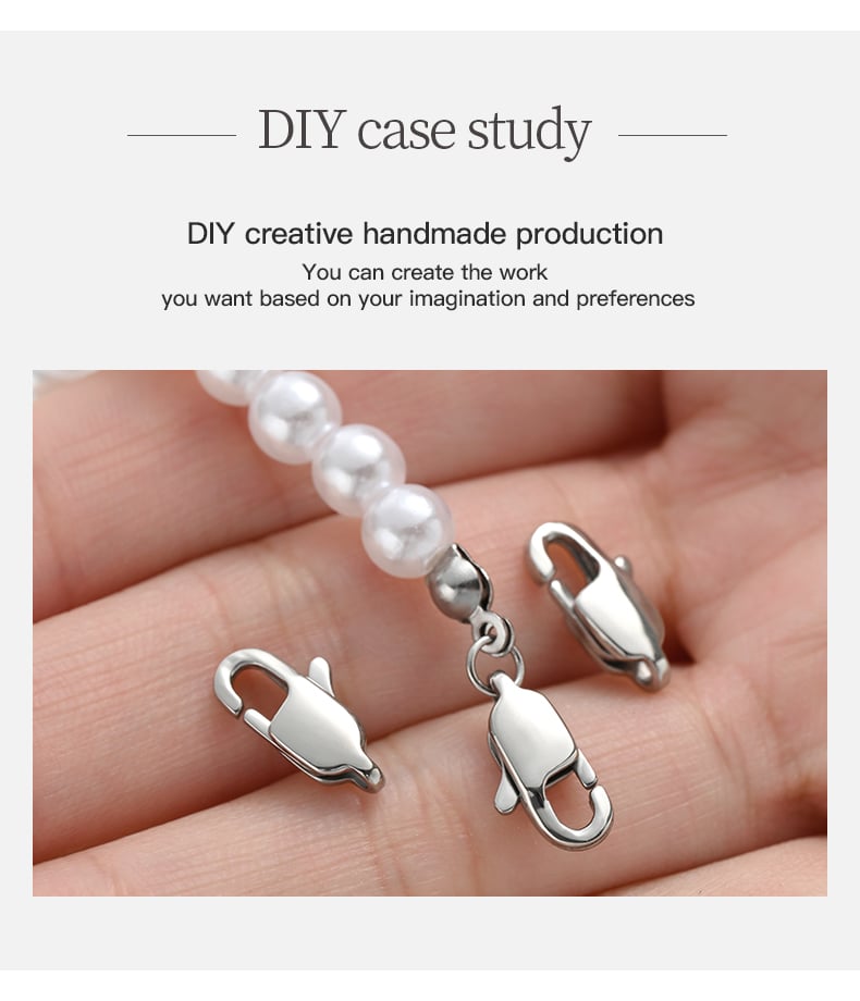 DIY pearl necklace finished with stainless steel lobster clasp3.jpg