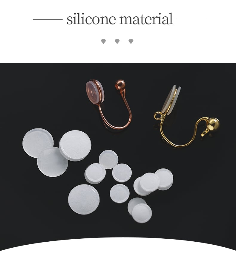 Silicone ear clip cushion pads material close up.jpg