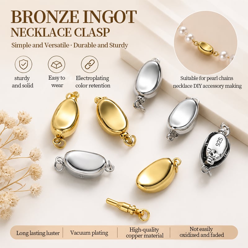 Copper Ingot Clasps – 16mm & 18mm, Gold & Steel