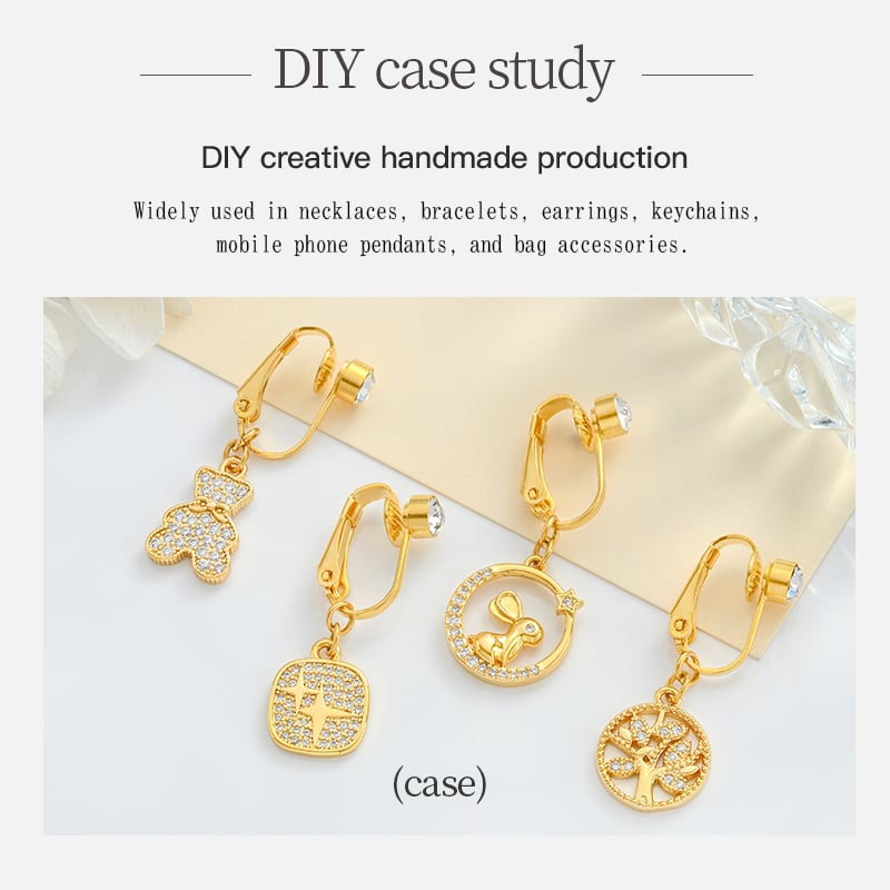 Gold Plated CZ Pendant Charms – 30+ Designs for DIY Jewelry Making
