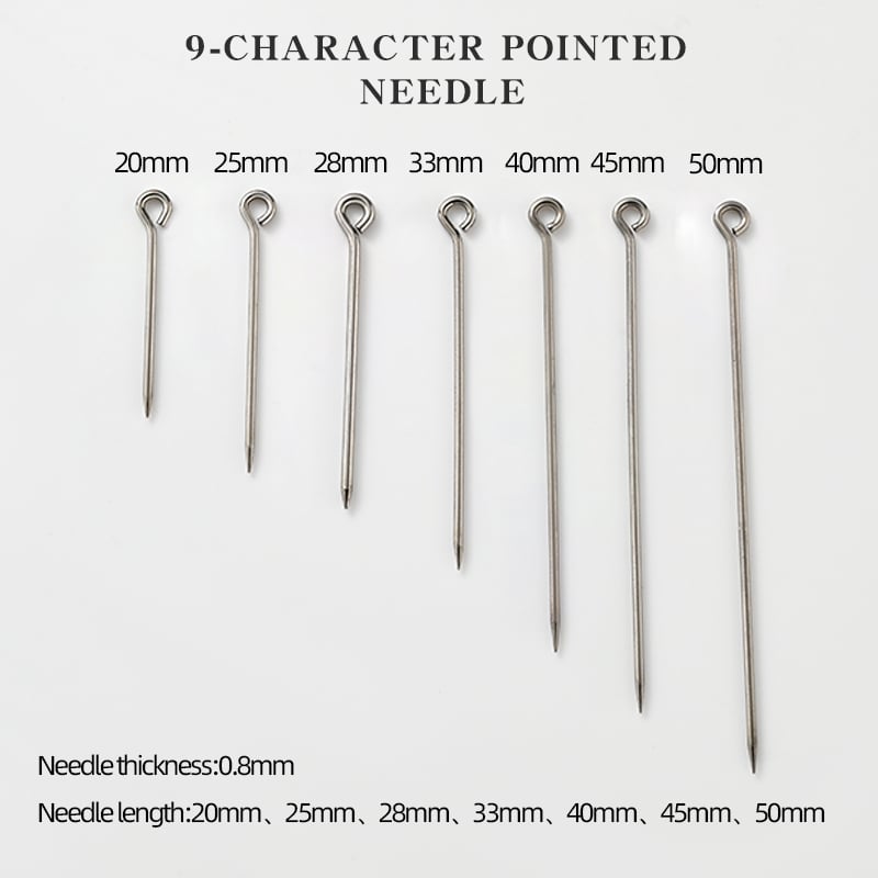 Stainless Steel Eye Pins – 0.8mm & 1mm, 30+ Lengths