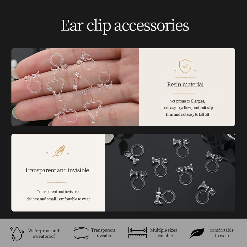 Resin Clip-On Earring Findings – 9 Styles for Non-Pierced Ears