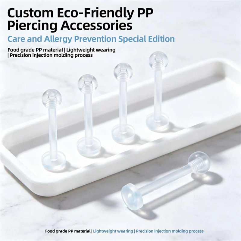 Custom Eco-Friendly PP Piercing Jewelry, Hypoallergenic Special Line for Medical Beauty Aftercare