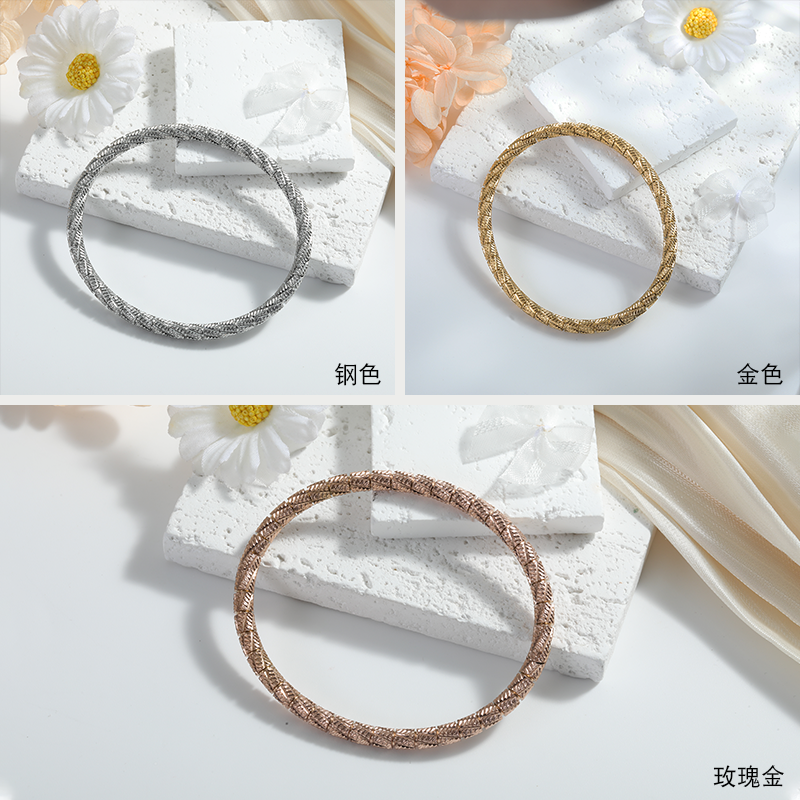 Stainless steel bangle bracelet size chart 68mm five styles.jpg