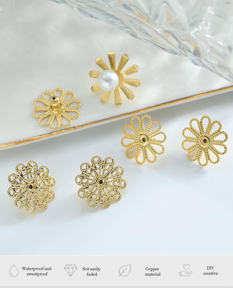 Decorative earring back flower style gold spec.jpg