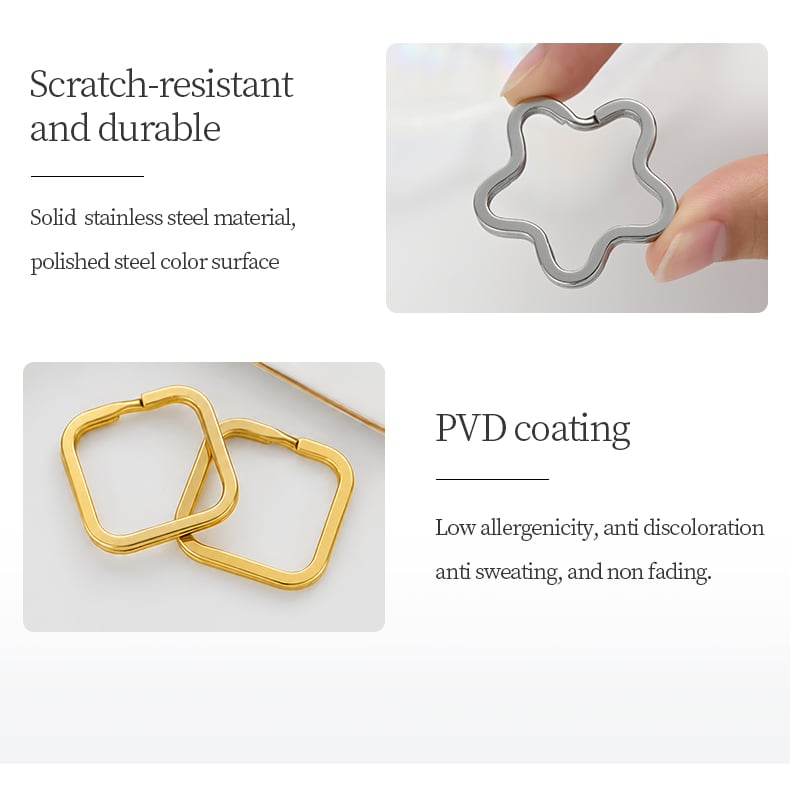Stainless steel shaped split rings polished surface and PVD option5.jpg